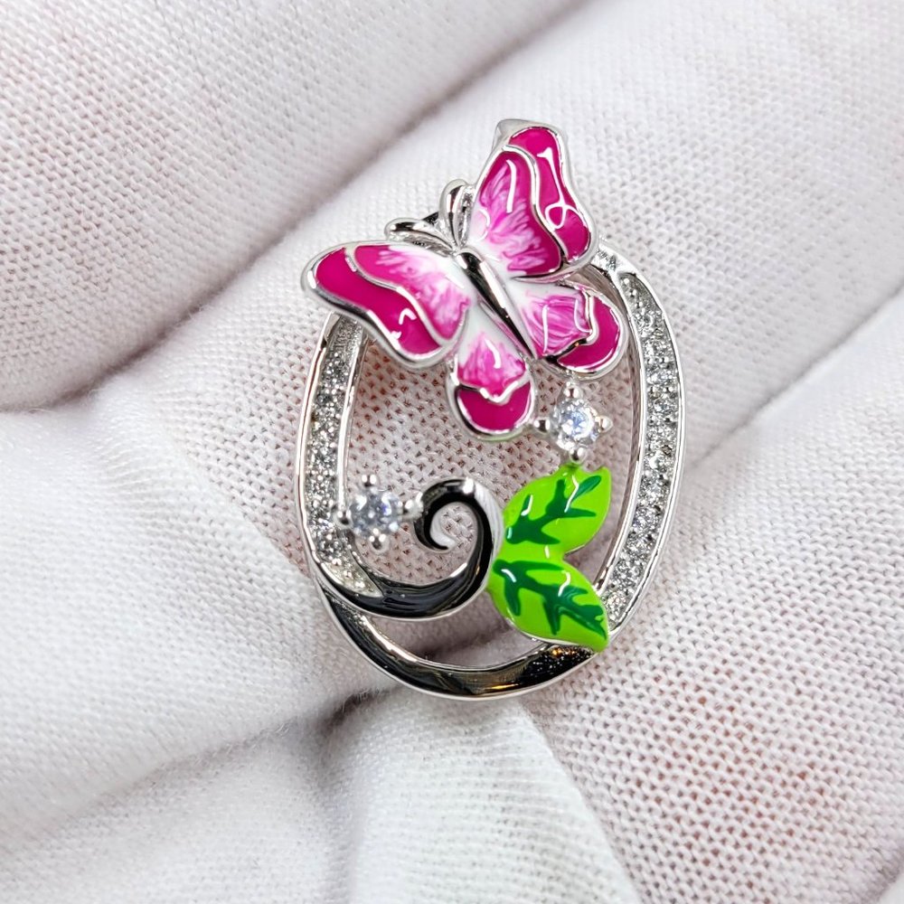 Sterling Silver Enameled Pendant